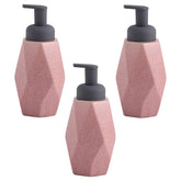 Kuber Industries Liquid Soap Dispenser | Handwash Soap Dispenser | Soap Dispenser for Wash Basin | Shampoo Dispenser Bottle | Bathroom Dispenser Bottle | Pack of 3 | JY00014 | 400 ml | Pink